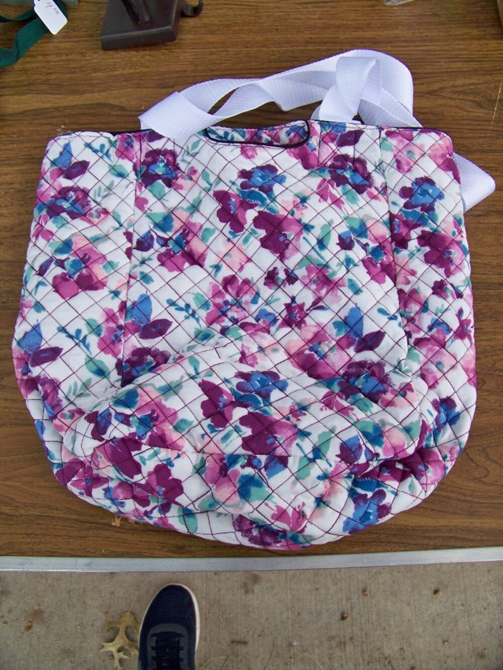 Purple Quilted Women's Tote Bag, New